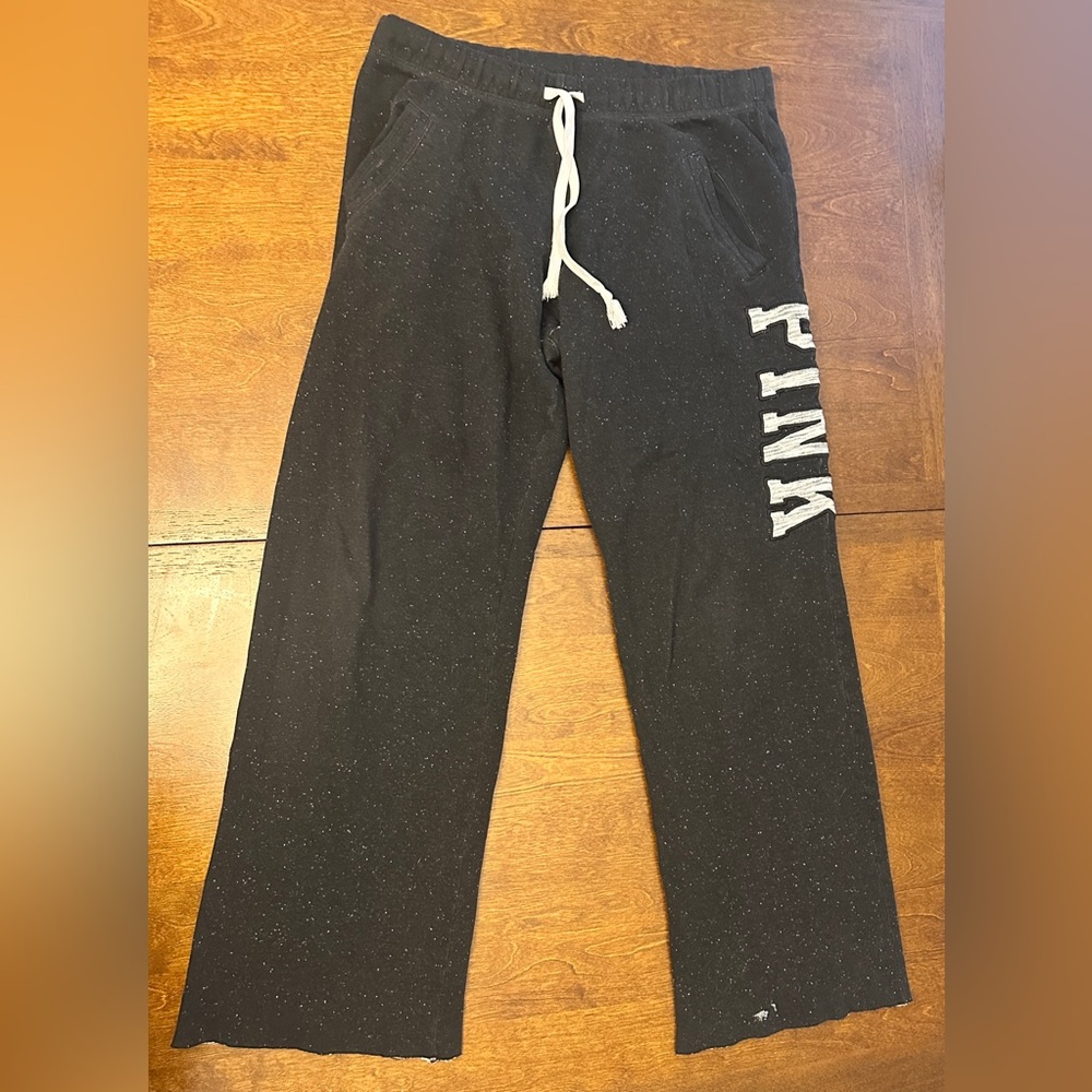 Black PINK Sweatpants with White Logo